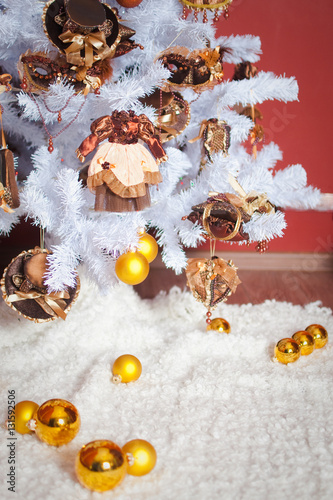Wallpaper Mural Christmas light interior with mask and gold dress Torontodigital.ca