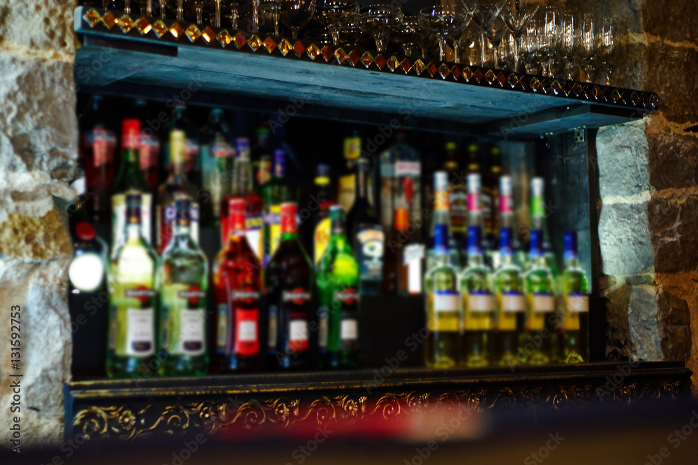 blur background a bottle of liquor in a bar blur background a bottle of liquor in a bar