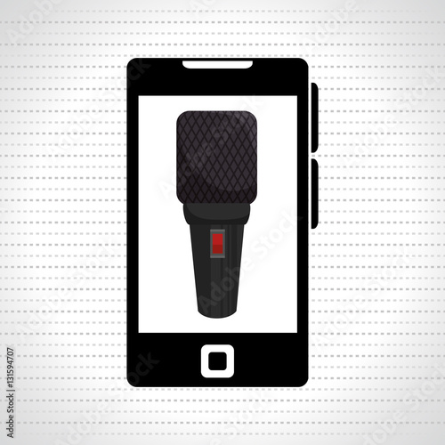 smartphone microphone speaker vector illustration eps 10