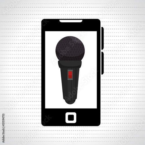 smartphone microphone speaker vector illustration eps 10