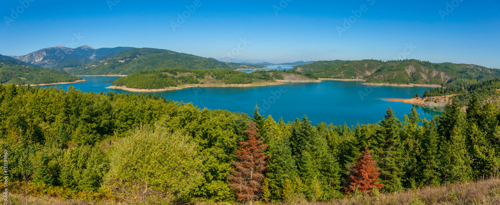 Beautiful nature on Lake  Plastiras