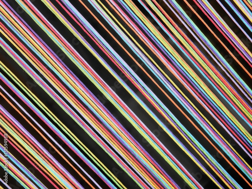 Obraz na płótnie Colorful stripes in black background