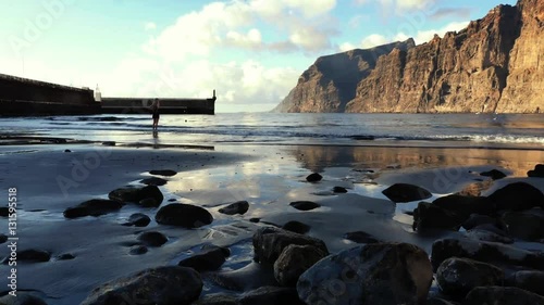 Los Gigantes in warm evening light, Tenerife