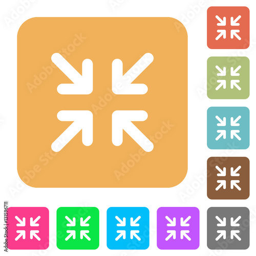 Minimize rounded square flat icons