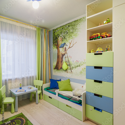 interior of kids playing room