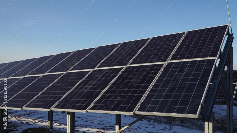 alternative energy solar power plant in the winter alternative energy solar power plant in the winter