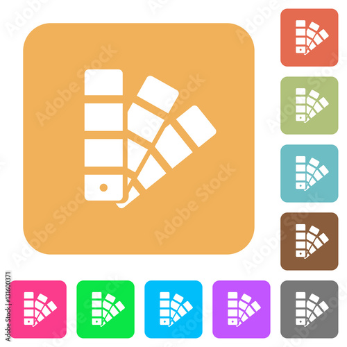 Color swatch rounded square flat icons