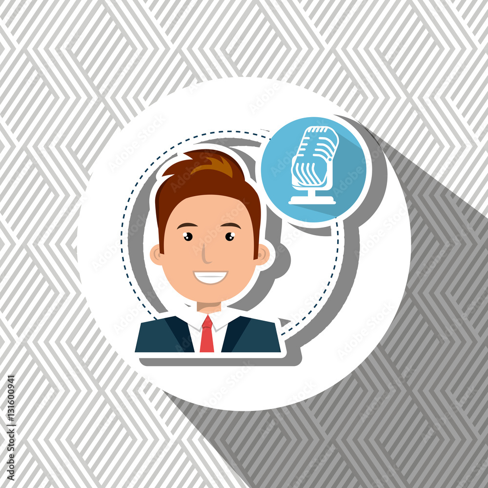 man microphone audio speak vector illustration eps 10 man microphone audio speak vector illustration eps 10