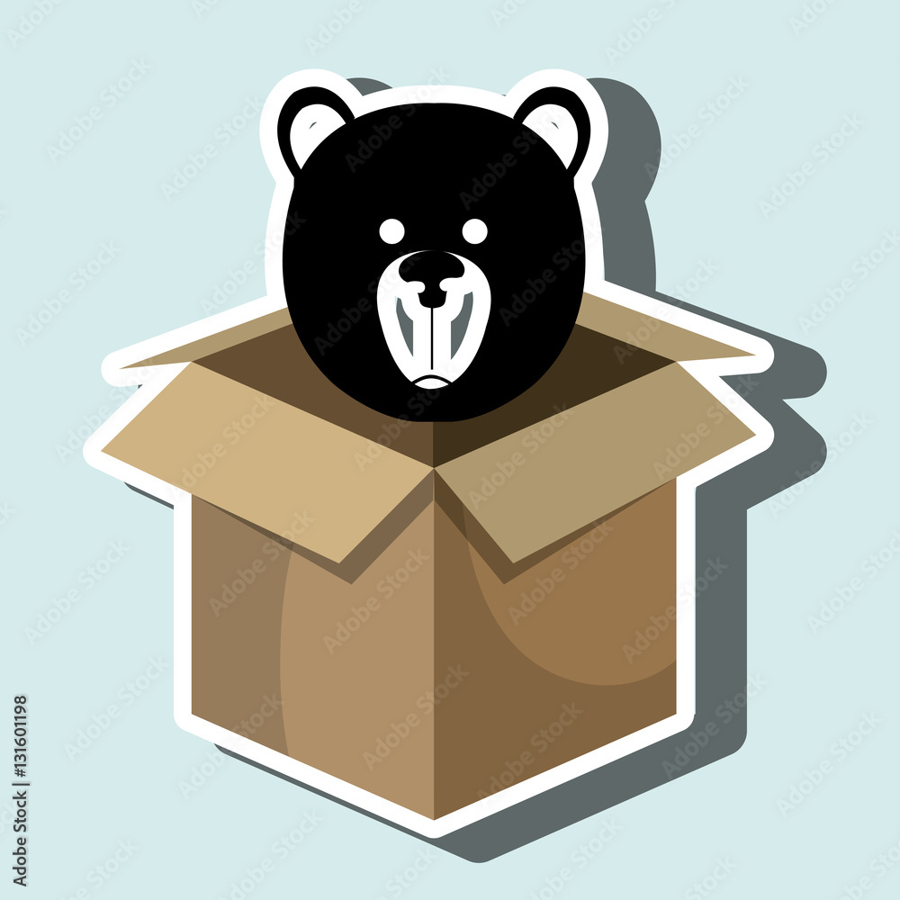 box bear toy vector illustration eps 10 Adobe Stock