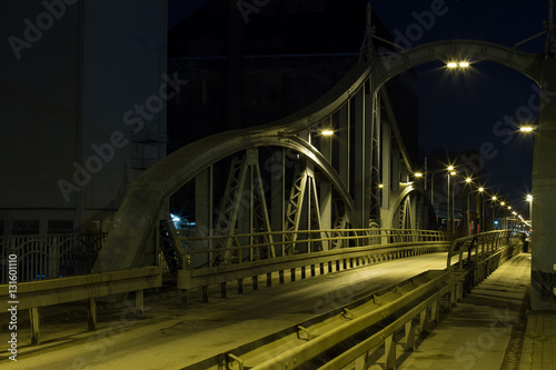 Historical Swing Bridge At Krefeld Uerdingen Harbour