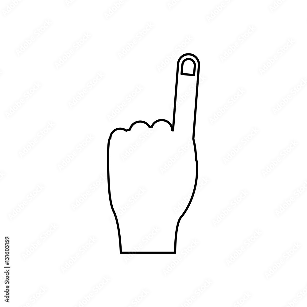 Human hand icon. Finger gesture palm and communication theme. Isolated design. Vector illustration Human hand icon. Finger gesture palm and communication theme. Isolated design. Vector illustration
