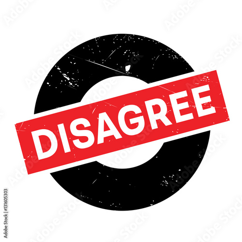 Disagree rubber stamp. Grunge design with dust scratches. Effects can be easily removed for a clean, crisp look. Color is easily changed.