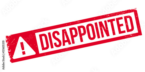 Disappointed rubber stamp. Grunge design with dust scratches. Effects can be easily removed for a clean, crisp look. Color is easily changed.