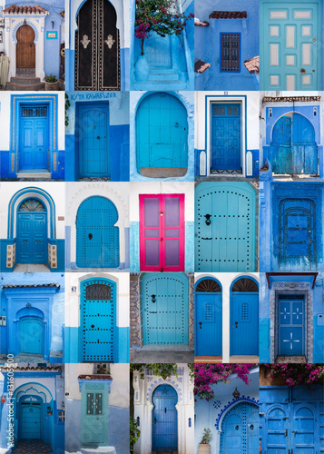 Mix of doors of Chefchaouen © Mauro Rodrigues