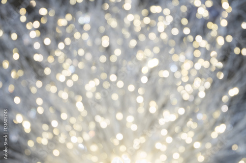 white bokeh light blurred, holiday abstract background, blur defocused © galzpaka