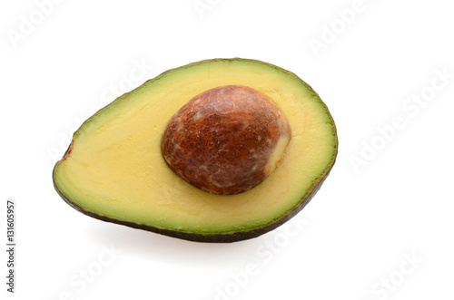 Fresh avocado isolated on white background
