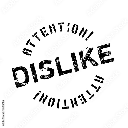 Dislike rubber stamp. Grunge design with dust scratches. Effects can be easily removed for a clean, crisp look. Color is easily changed.
