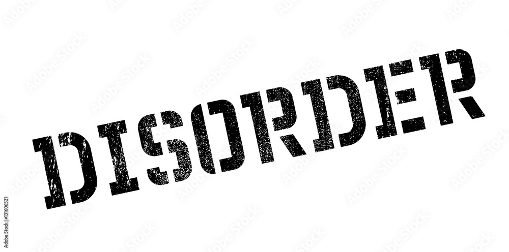 Disorder rubber stamp. Grunge design with dust scratches. Effects can be easily removed for a clean, crisp look. Color is easily changed. Disorder rubber stamp. Grunge design with dust scratches. Effects can be easily removed for a clean, crisp look. Color is easily changed.