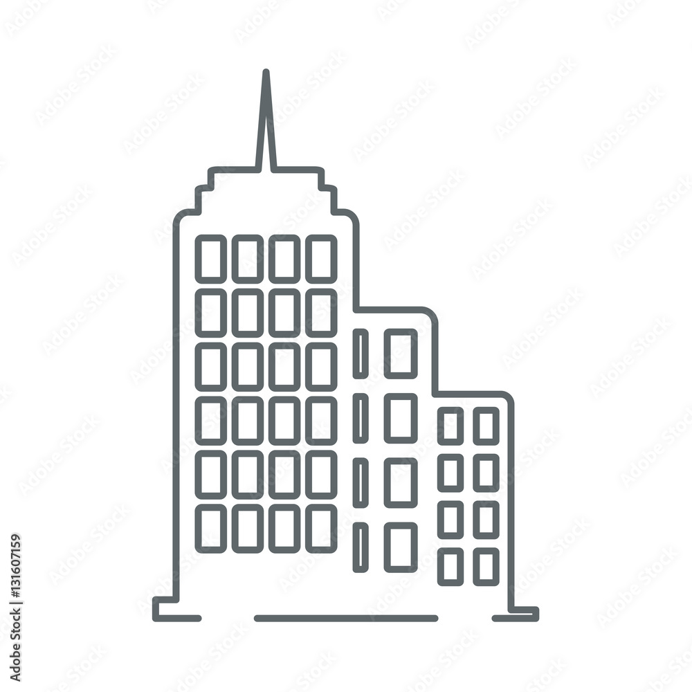 line  office building icon