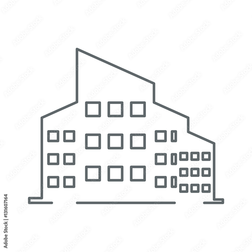line  office building icon