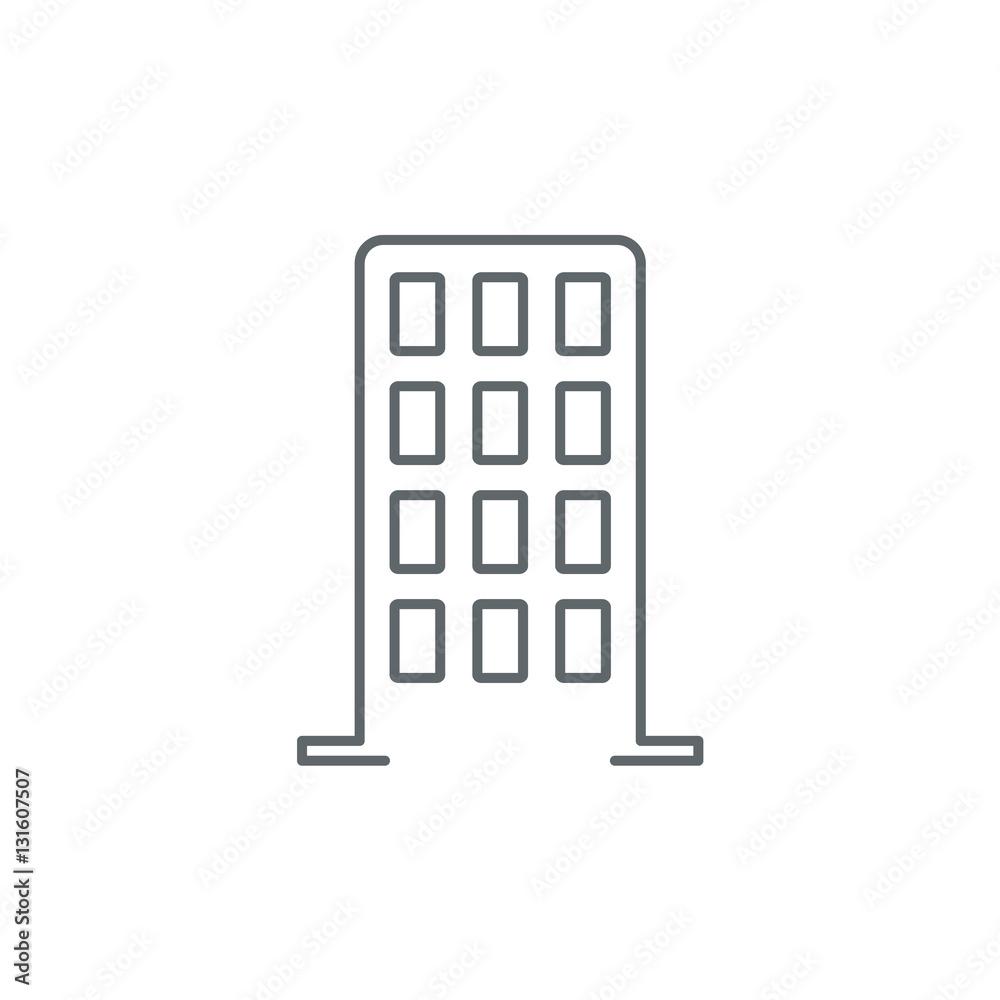 line  office building icon