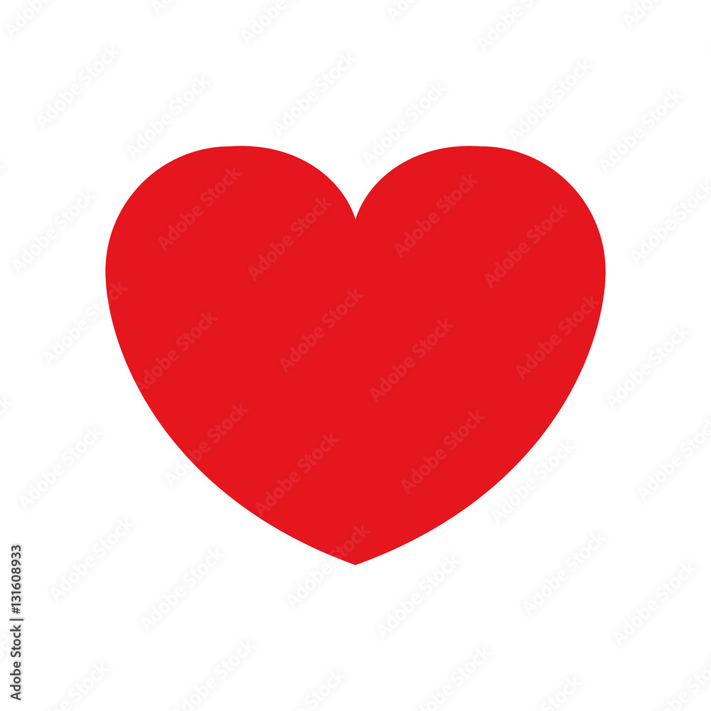 Heart icon. Love passion romantic and health theme. Isolated design. Vector illustration