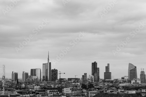 Milan  Italy  Financial district view