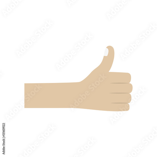 Human hand icon. Finger gesture palm and communication theme. Isolated design. Vector illustration