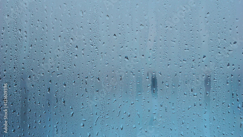 blue water from rain drop t...
