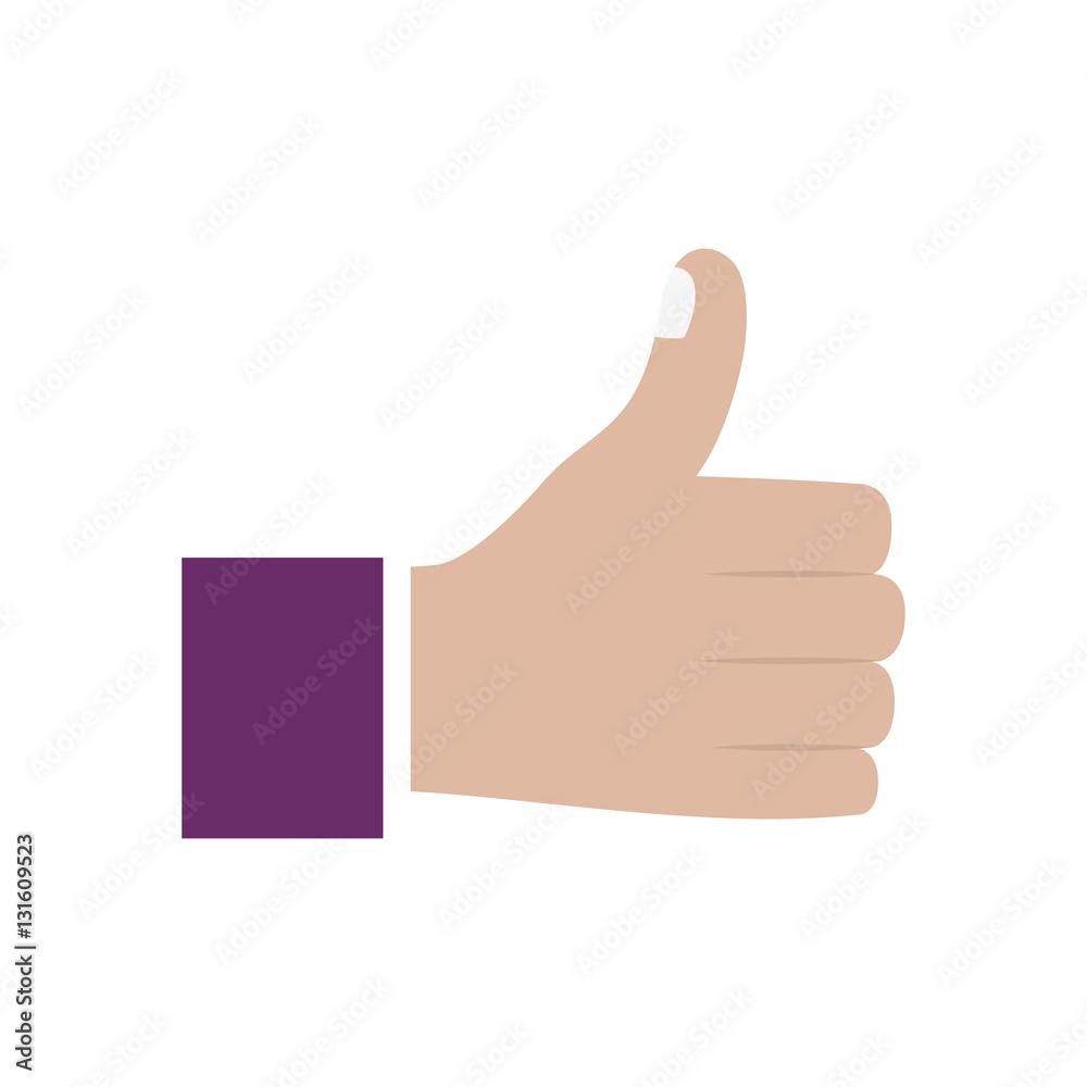Human hand icon. Finger gesture palm and communication theme. Isolated design. Vector illustration
