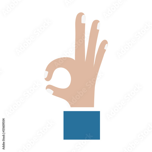 Human hand icon. Finger gesture palm and communication theme. Isolated design. Vector illustration