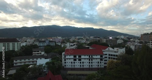 aerial over nimman chiang mai thailand photo