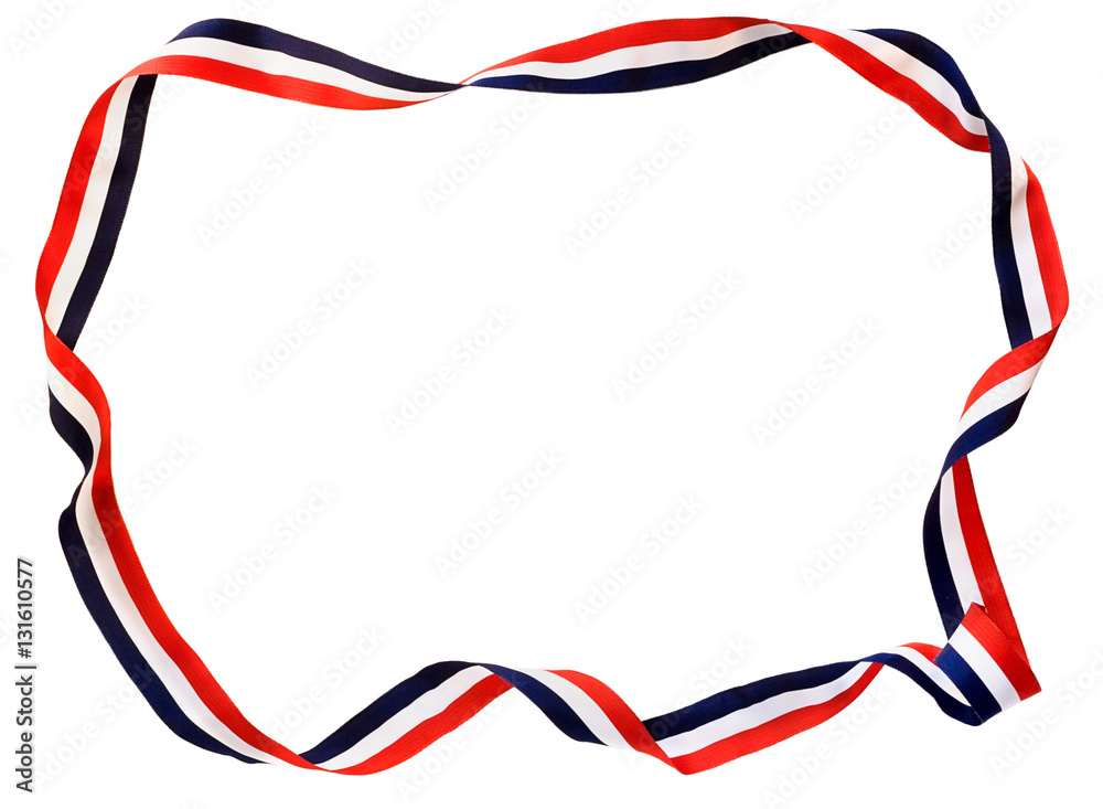 Red, white & blue twisted ribbon border Stock Photo Adobe Stock