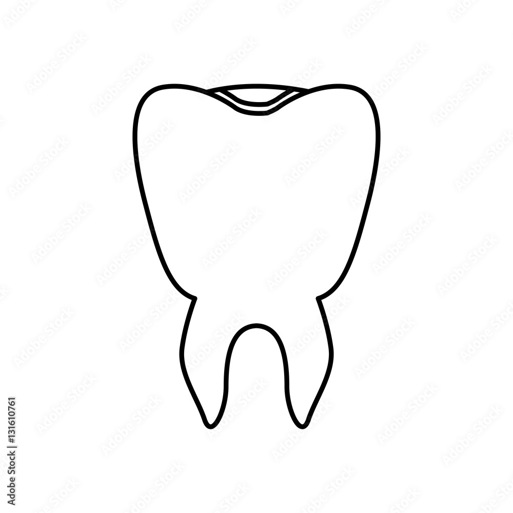 Tooth icon. Dental medical heath care and clininc theme. Isolated design. Vector illustration Tooth icon. Dental medical heath care and clininc theme. Isolated design. Vector illustration