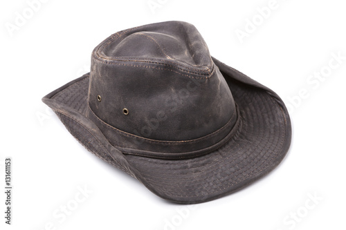 Dark Brown Cowboy Hat isolated on White Background
