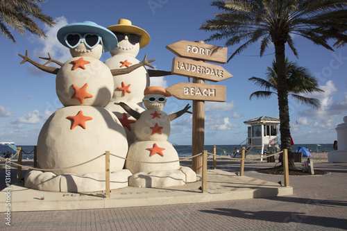Sand Snowmen Fort Lauderdale Florida