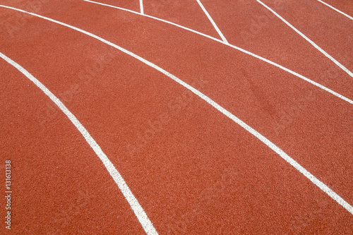 The running line track rubber lanes