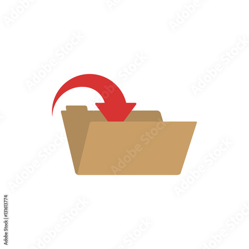 File icon. Folder document data archive and storage theme. Isolated design. Vector illustration