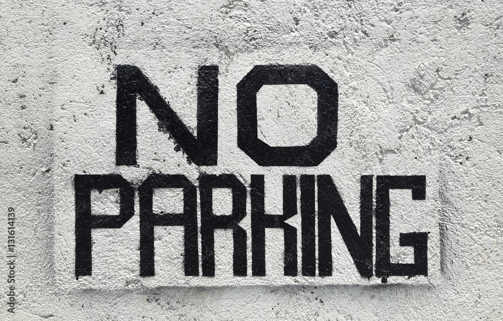 Sign, stencil, no parking Stock Photo Adobe Stock