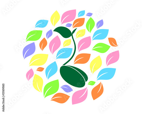 seed sprout pattern icon