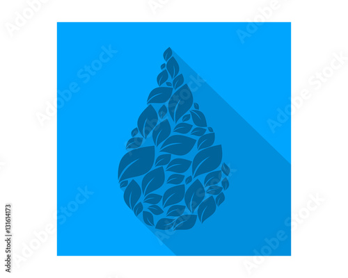 blue leaves droplets