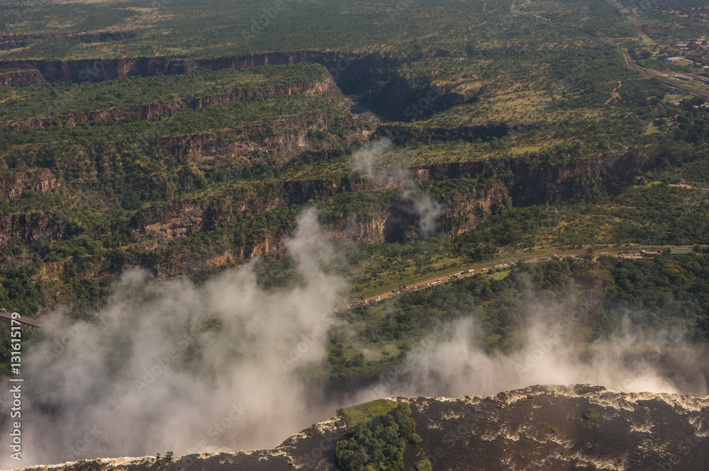 Helicopter flights over the  Zambezi River and Victoria Falls in Zambezi National Park is a highlight for tourist visiting the world famous Landmark