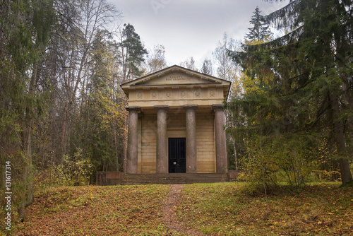 mausoleum to a husband and benefactor in Pavlovsk Park, St Petersburg