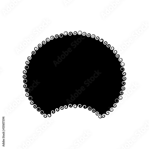 Afro Hair isolated. Traditional African American Hairstyle on wh