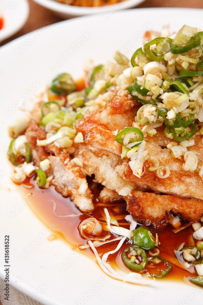 yuringi, Fried Chicken with Hot and Sour Soy Sauce,ユリンギ