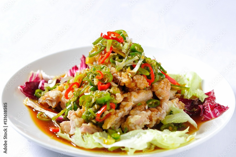 yuringi, Fried Chicken with Hot and Sour Soy Sauce, 유린기 yuringi, Fried Chicken with Hot and Sour Soy Sauce, 유린기