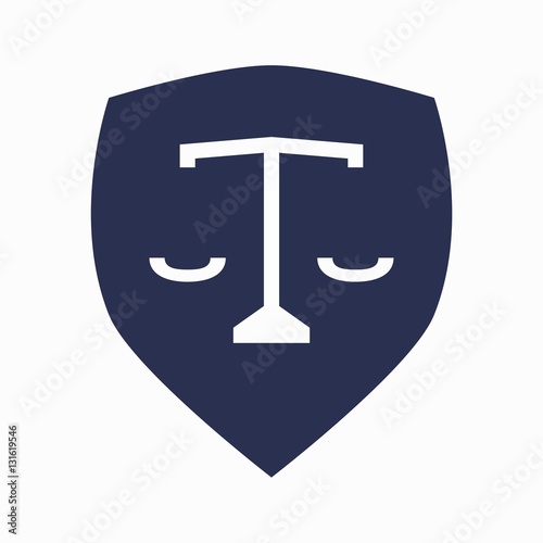 weigher in the shield logo design