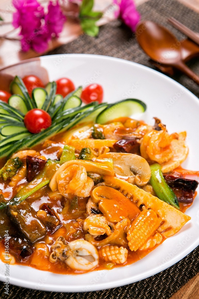palbochae,  Stir-fried Seafood and Vegetables, 八寶菜