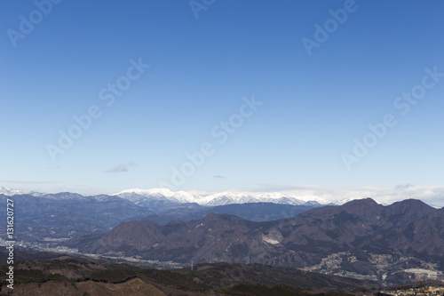 伊香保温泉　榛名山からの谷川岳 © kaede510