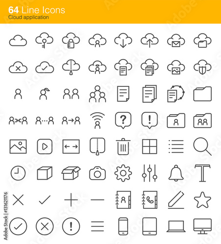 Cloud application icons
